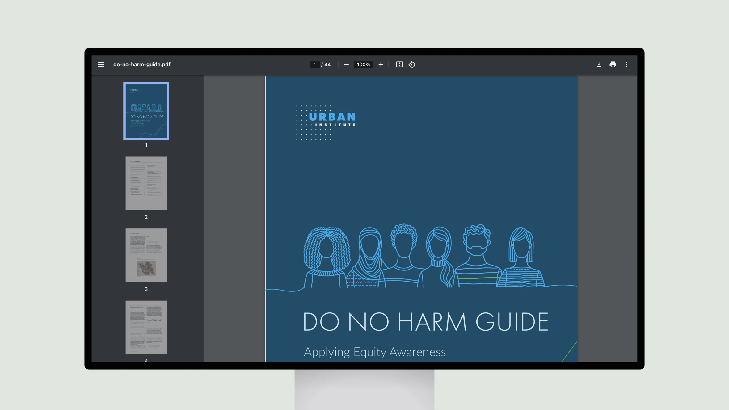 Digital guide cover on equity, titled 'Do No Harm Guide'