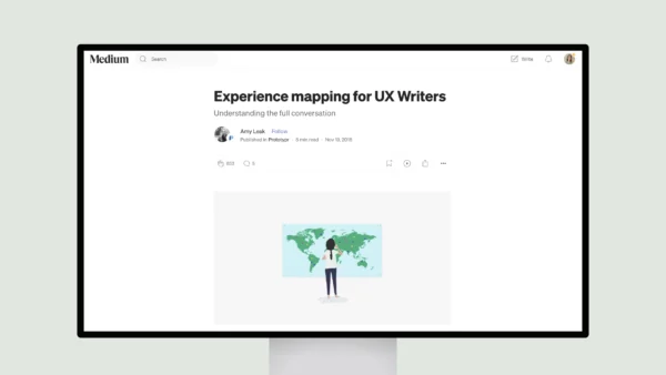 Experience mapping for UX Writers