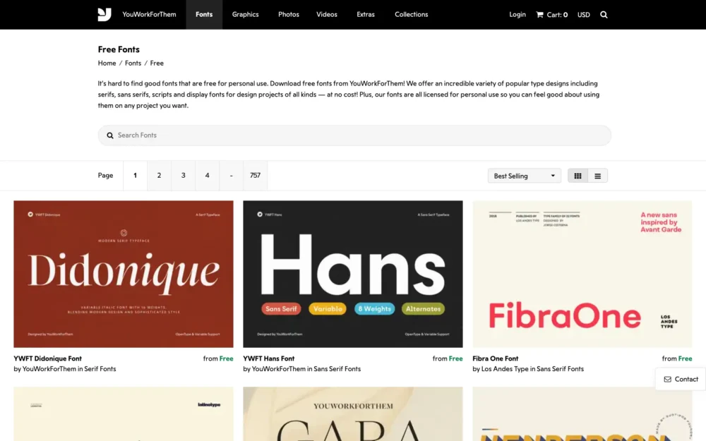 YouWorkForThem – Free High-Quality Fonts Without the Price Tag