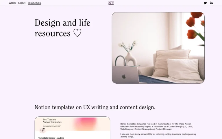 Free Notion templates for UX Writers and Content Designers