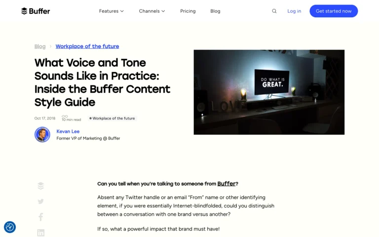 What Voice and Tone Sounds Like in Practice: Inside the Buffer Content Style Guide