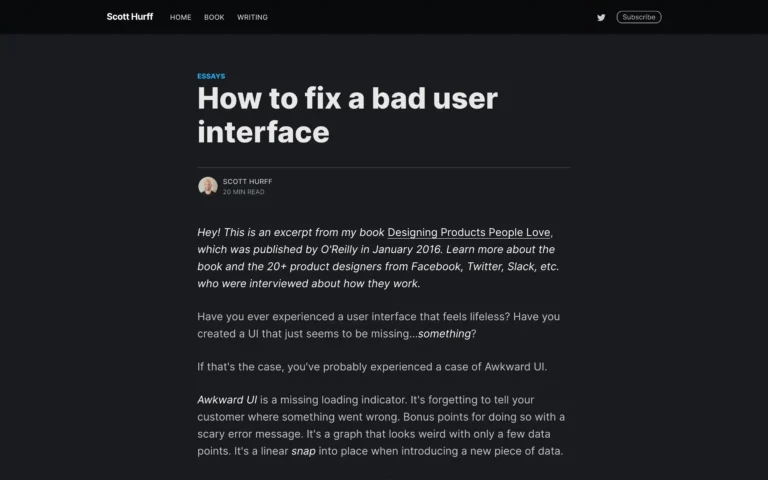 How to fix a bad user interface