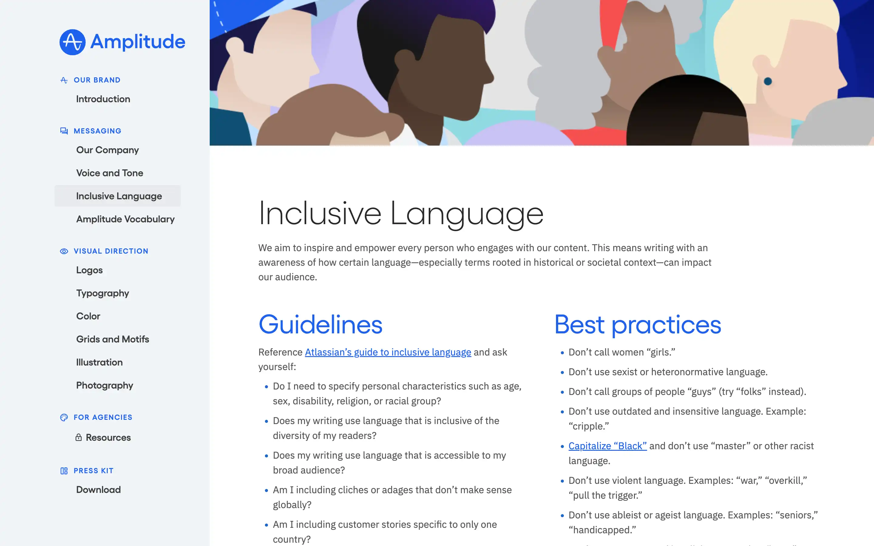 Inclusive Language guidelines and best practices overview.