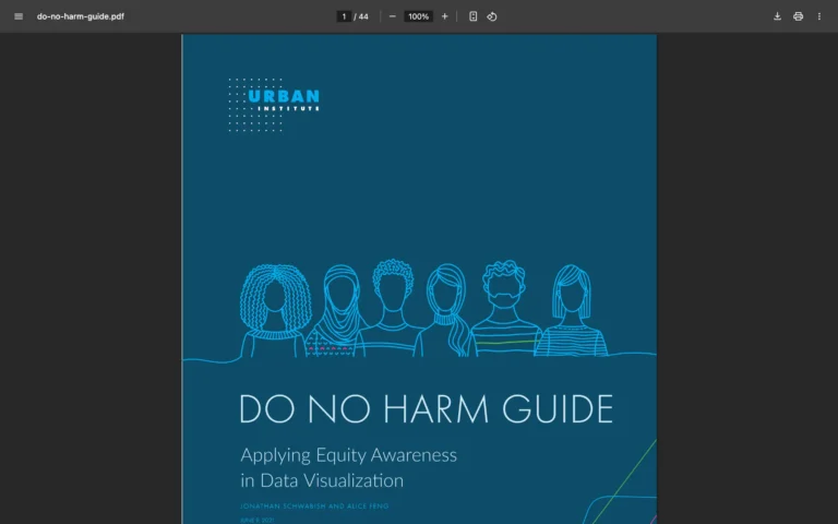 Do No Harm Guide – Applying Equity Awareness in Data Visualization