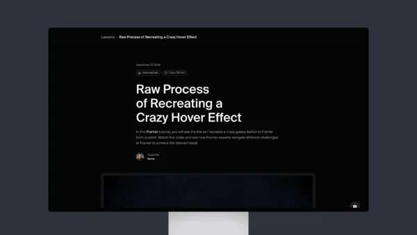 Raw Process of Recreating a Crazy Hover Effect