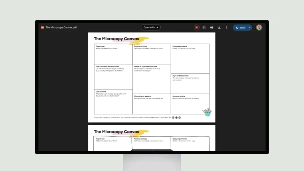 The Microcopy Canvas