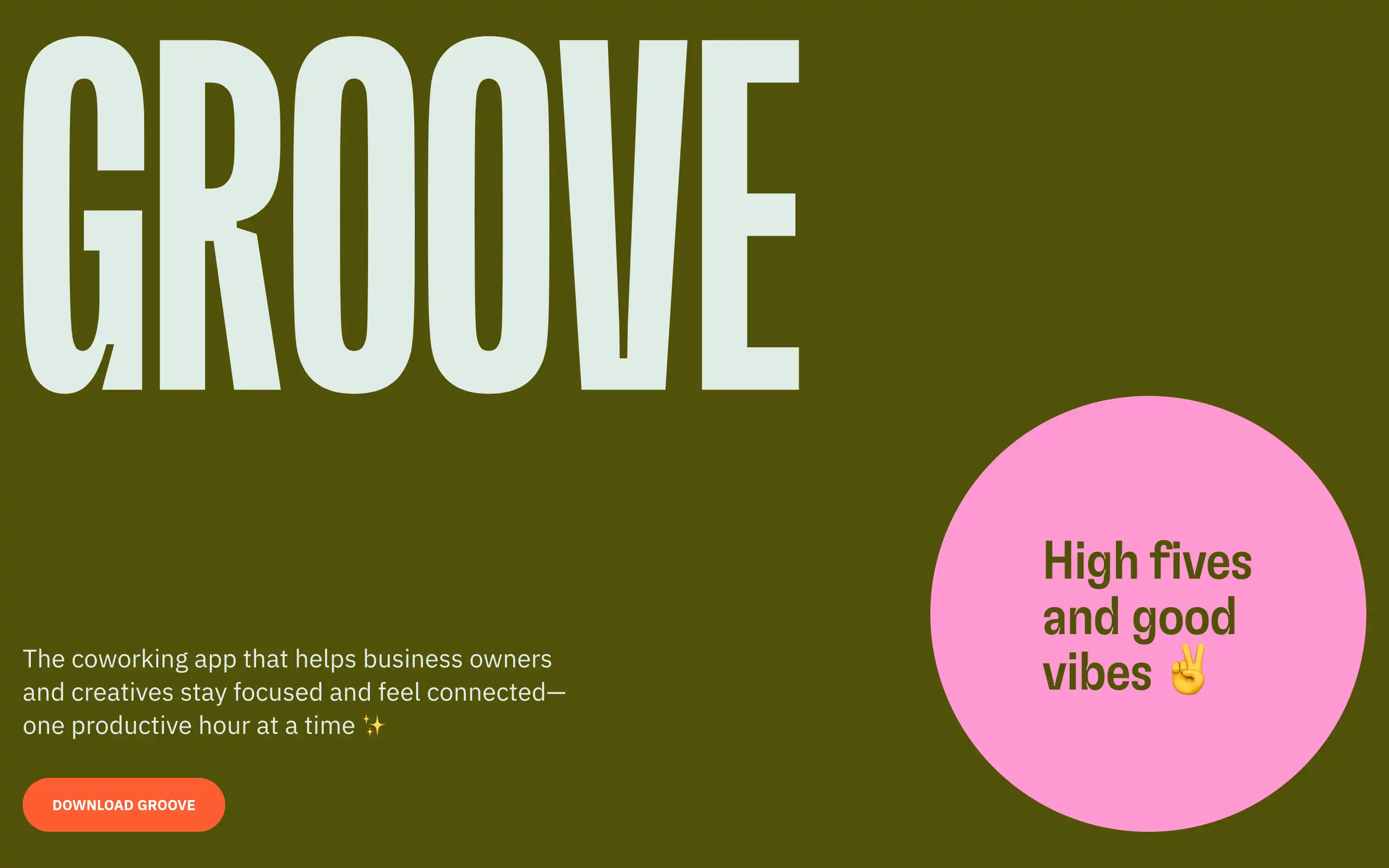 Groove coworking app promotes focus and connection.