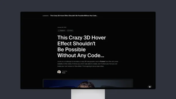 This Crazy 3D Hover Effect Shouldn’t Be Possible Without Any Code