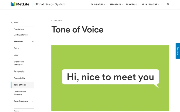 Metlife⎜Global Design System – Tone of Voice