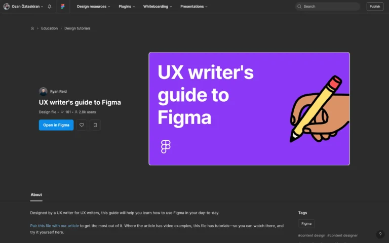 UX writer’s guide to Figma