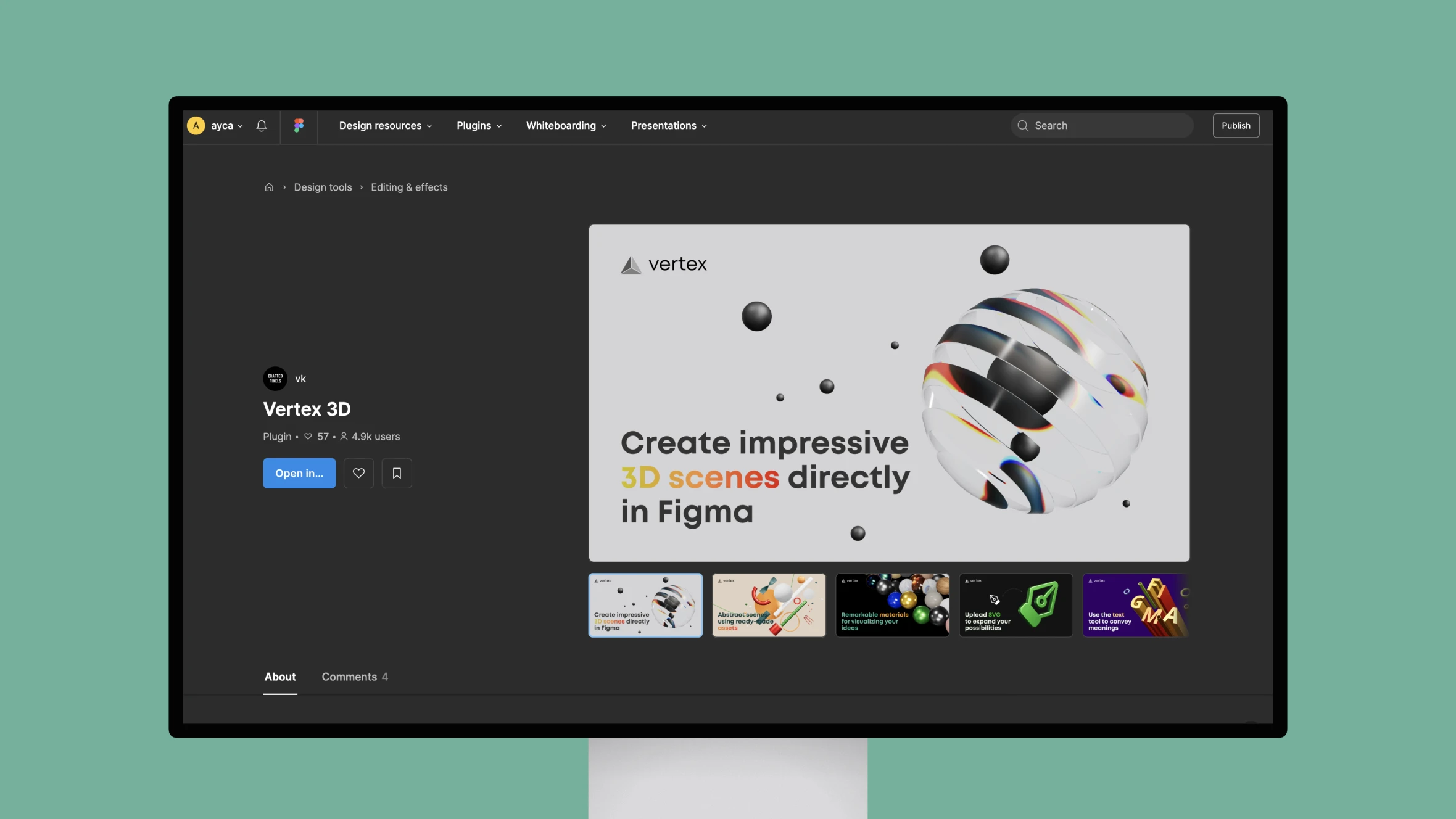 Vertex 3D – Create 3D scenes directly in Figma