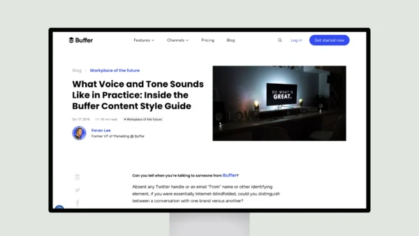 What Voice and Tone Sounds Like in Practice: Inside the Buffer Content Style Guide