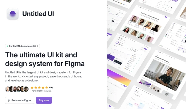 Ultimate Figma UI kit and design system advertisement.