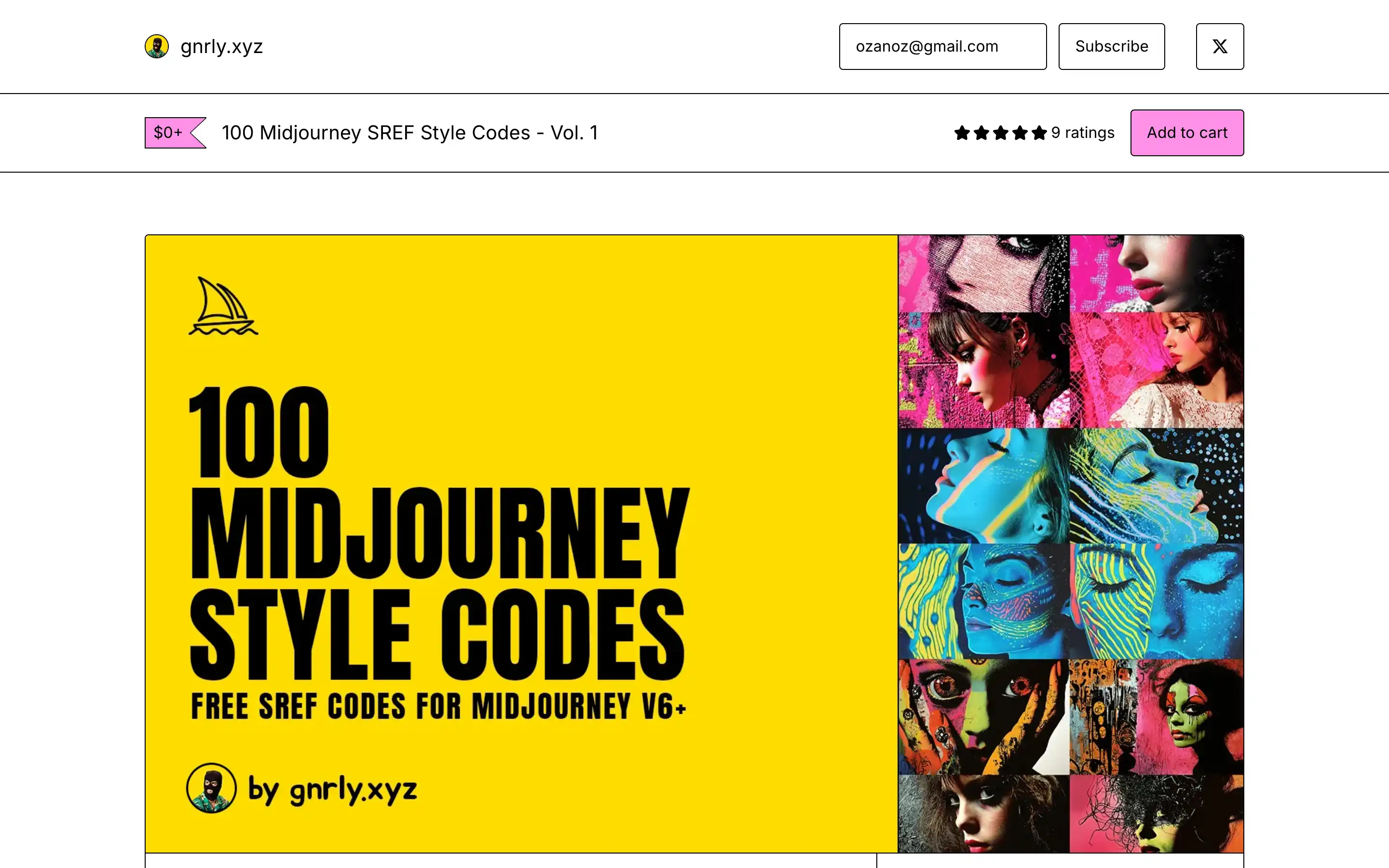 100 Midjourney style codes promotional image.