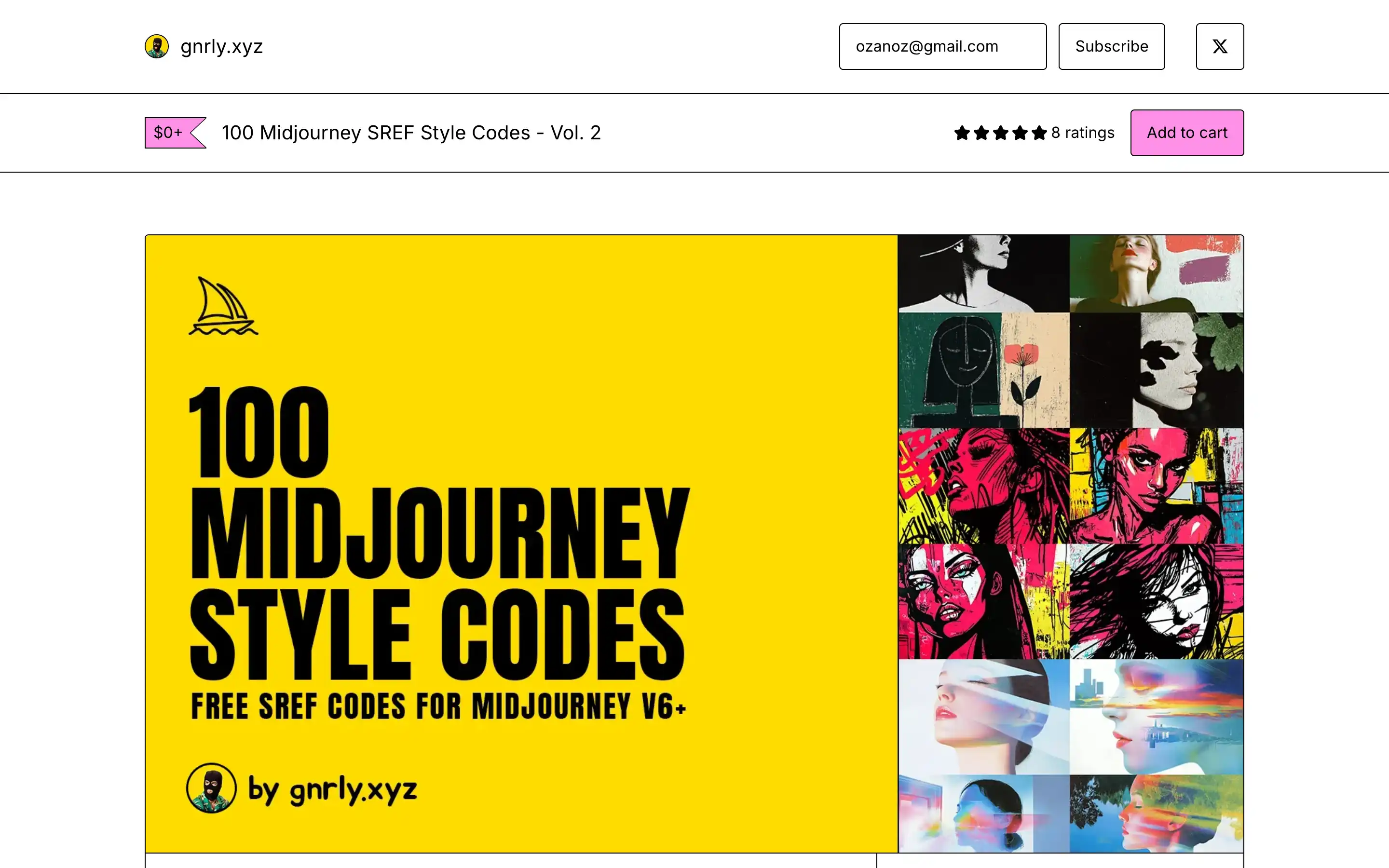 100 Midjourney style codes cover with artwork collage.