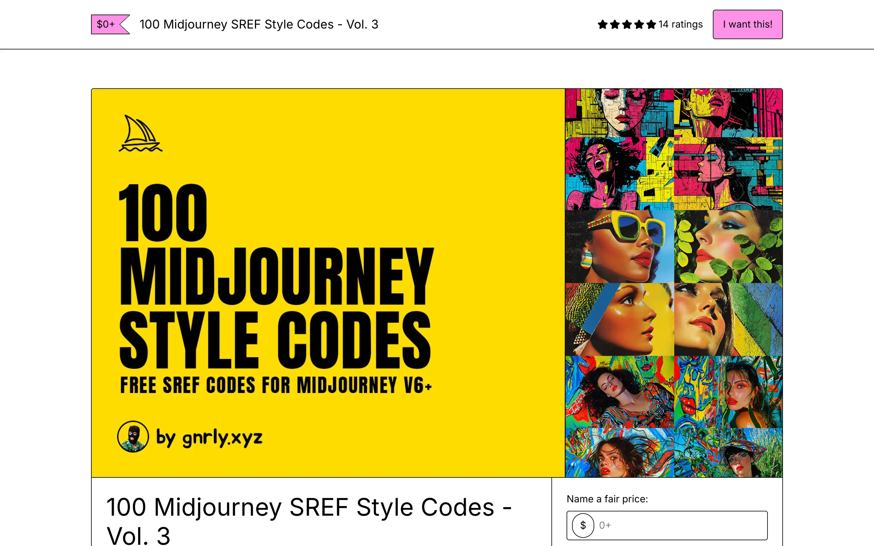 100 Midjourney style codes with vibrant illustrations.