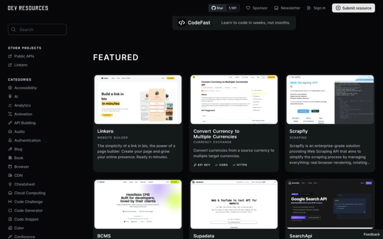 Dev Resources – A Collaborative List Of 800+ Resources For Developers