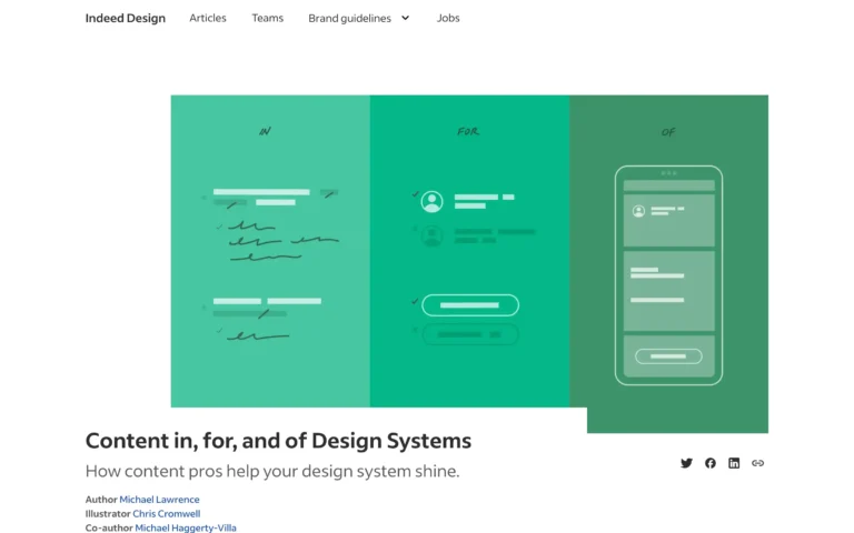 Indeed Design – Content in, for, and of Design Systems