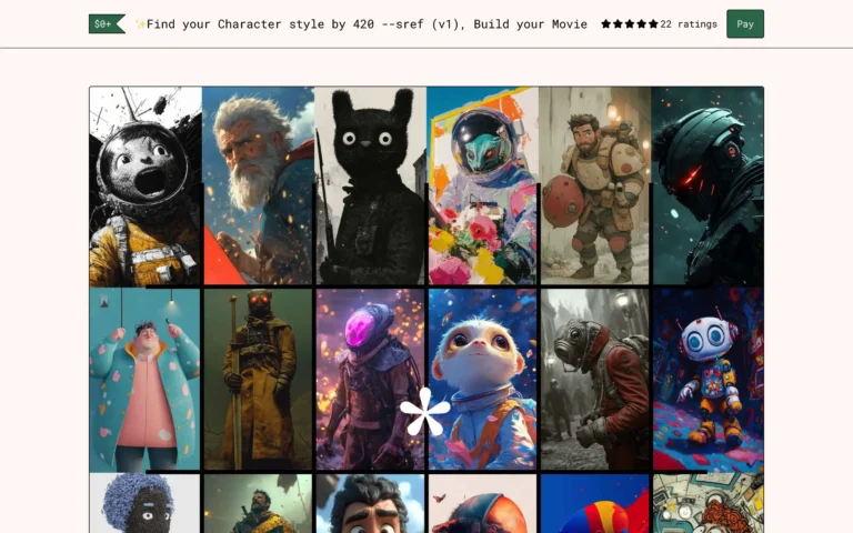 Find your Character style by 420 –sref (v1), Build your Movie
