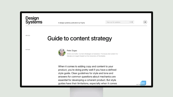 Guide to content strategy for design systems