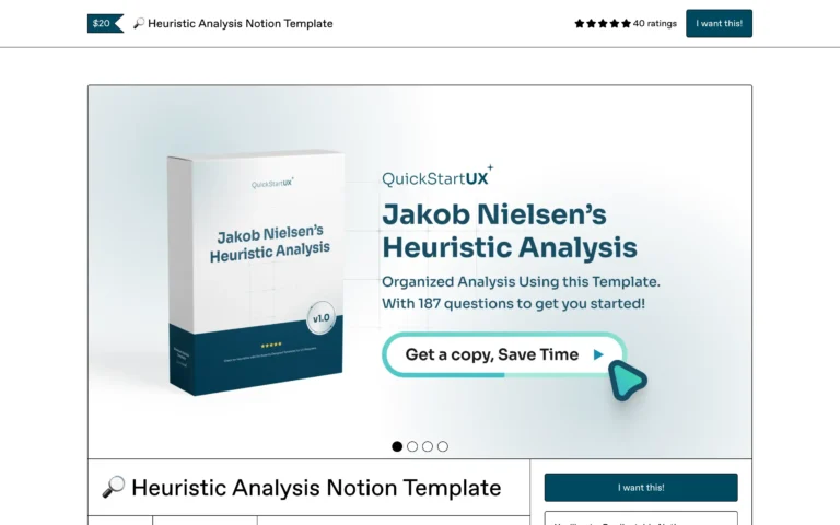 Heuristic Analysis Notion Template