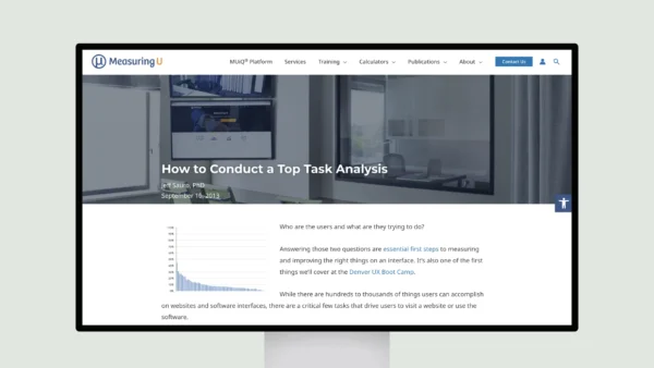 How to Conduct a Top Task Analysis