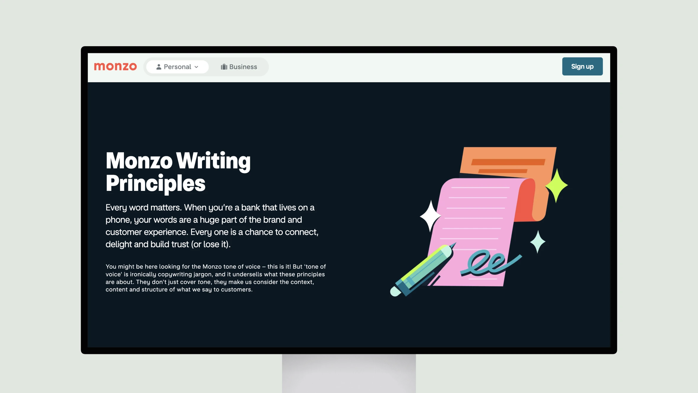 Monzo Writing Principles