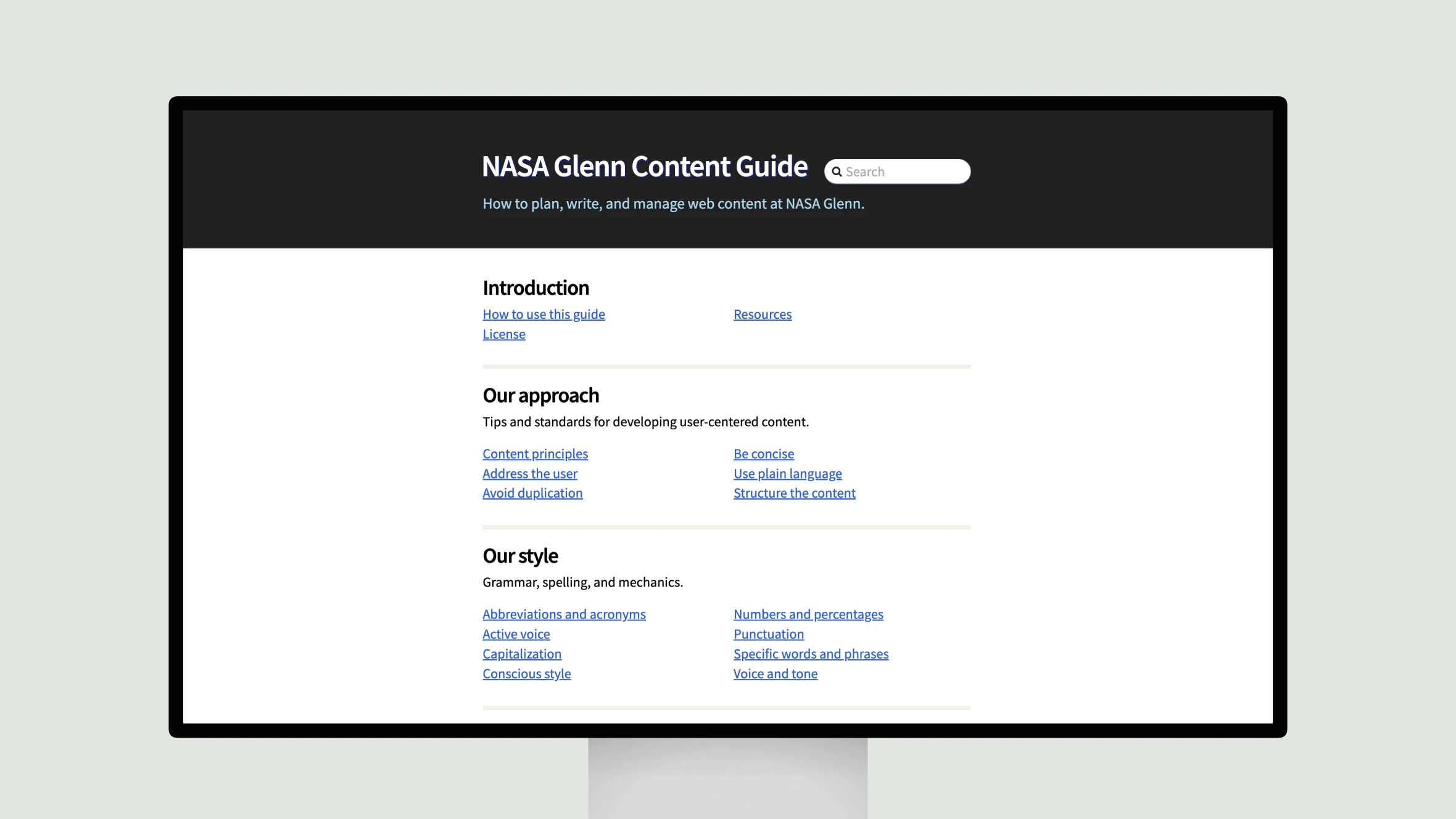 NASA Glenn Content Guide