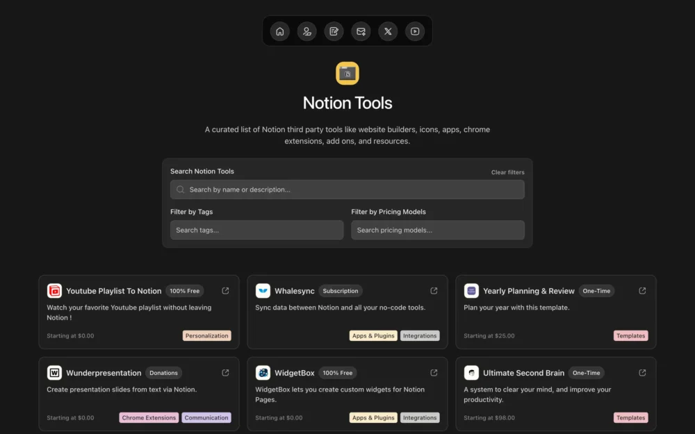 Notion Tools – A curated list of Notion Third Party Apps, Tools & Resources