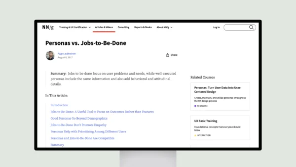 Personas vs. Jobs-to-Be-Done