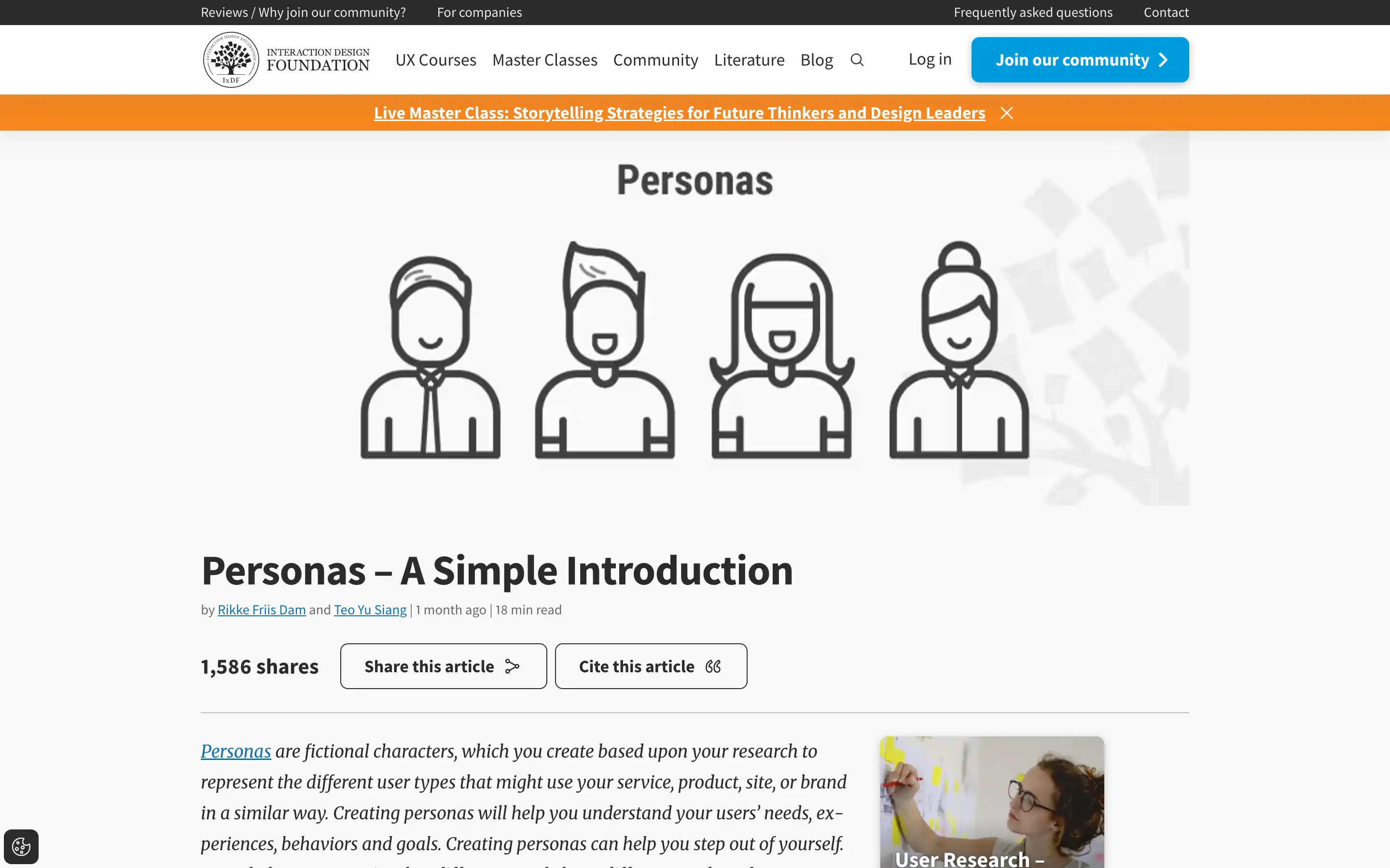 Illustration of user personas for design research.