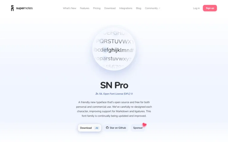 Supernotes – SN Pro Typeface