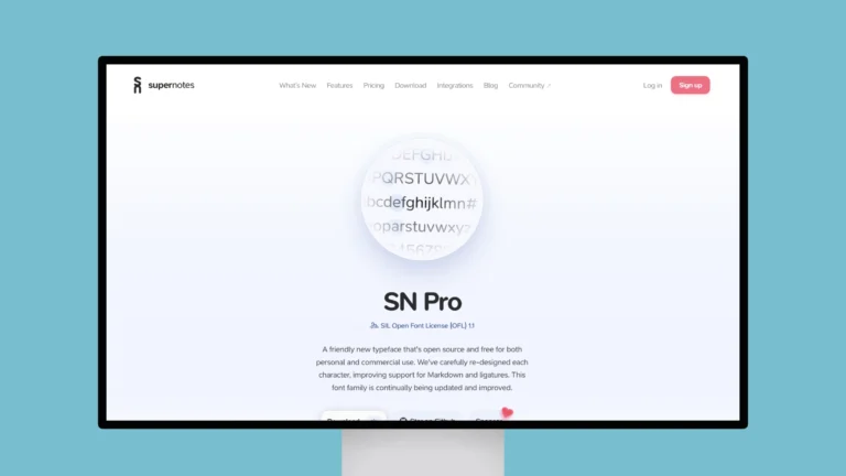 Supernotes – SN Pro Typeface