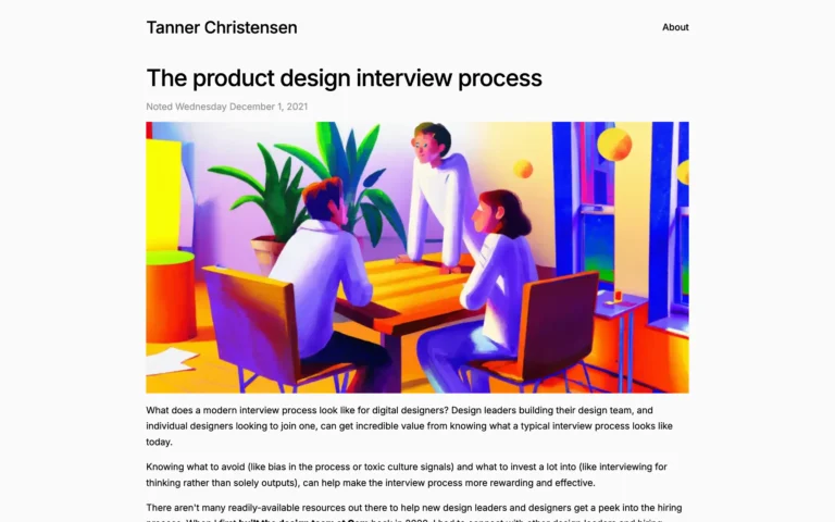 The product design interview process