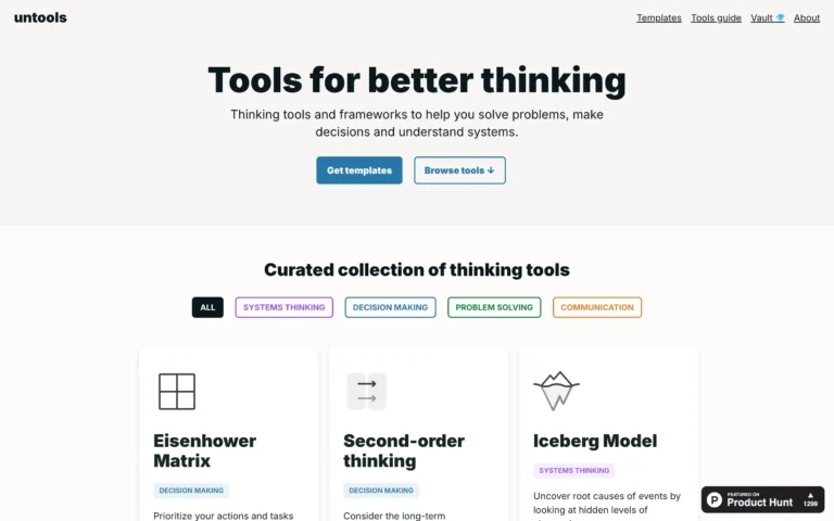 Untools – Tools for better thinking