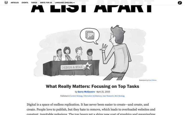 What Really Matters: Focusing on Top Tasks