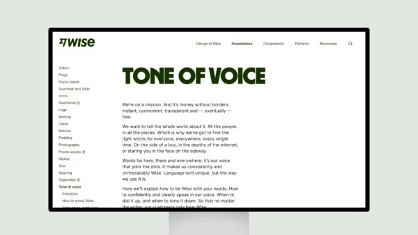 Wise Design System – Tone of voice