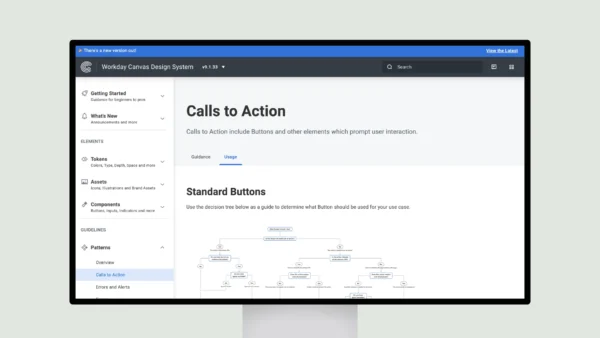 Workday Canvas Design System – Calls to Action