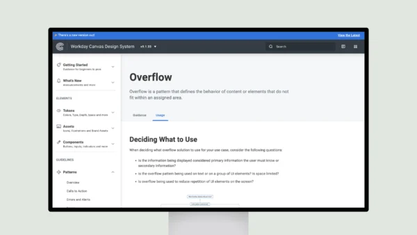 Workday Canvas Design System – Overflow