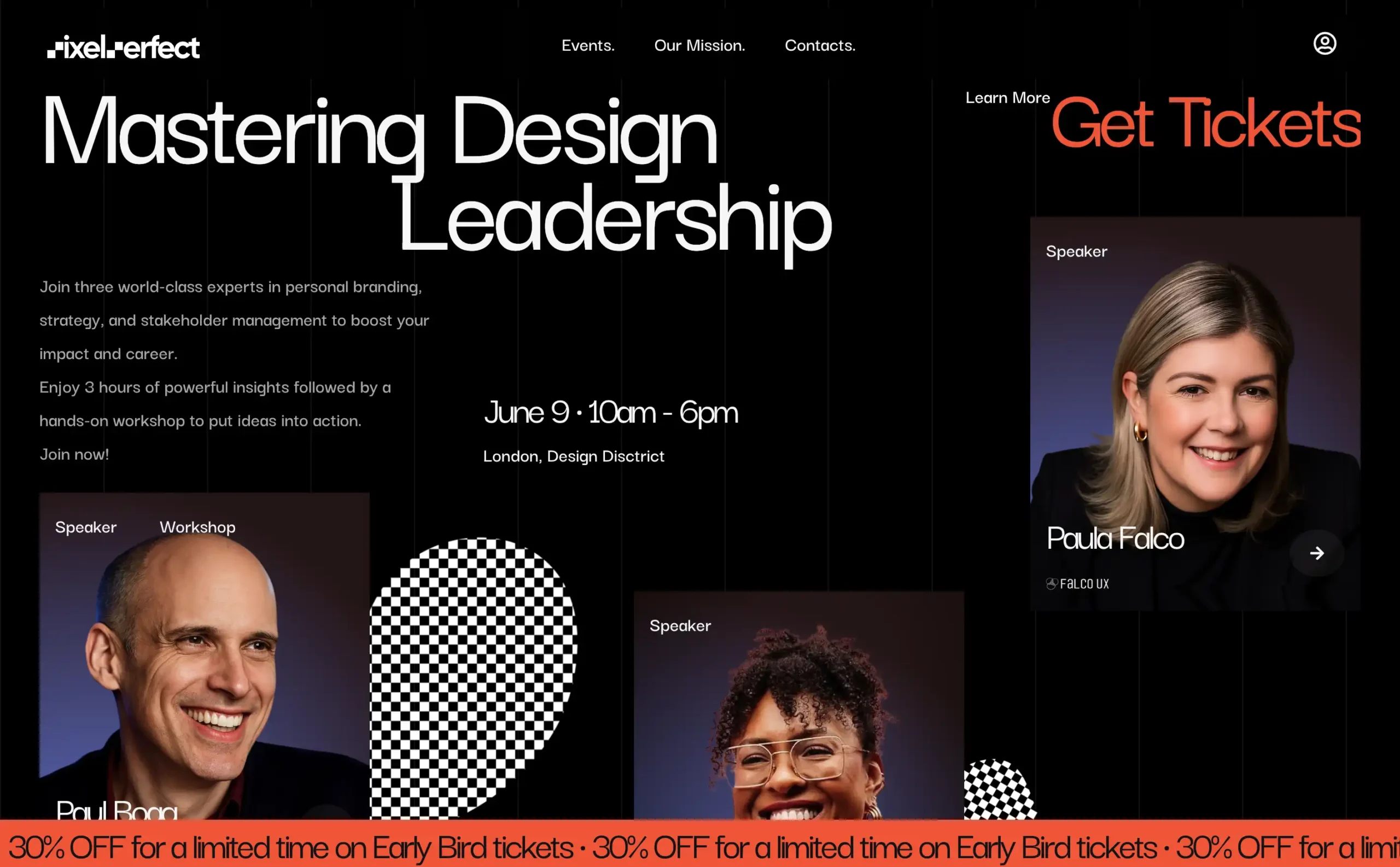 Mastering Design Leadership event flyer, June 9, London.