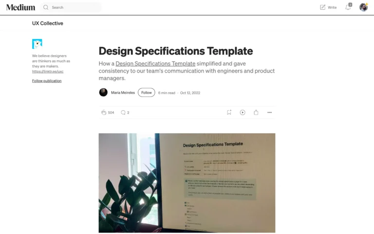 Design Specifications Template