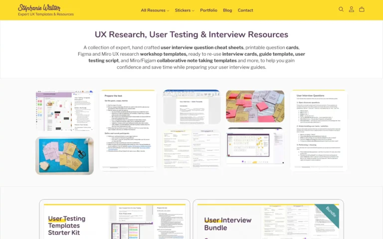 UX Research, User Testing & Interview Resources
