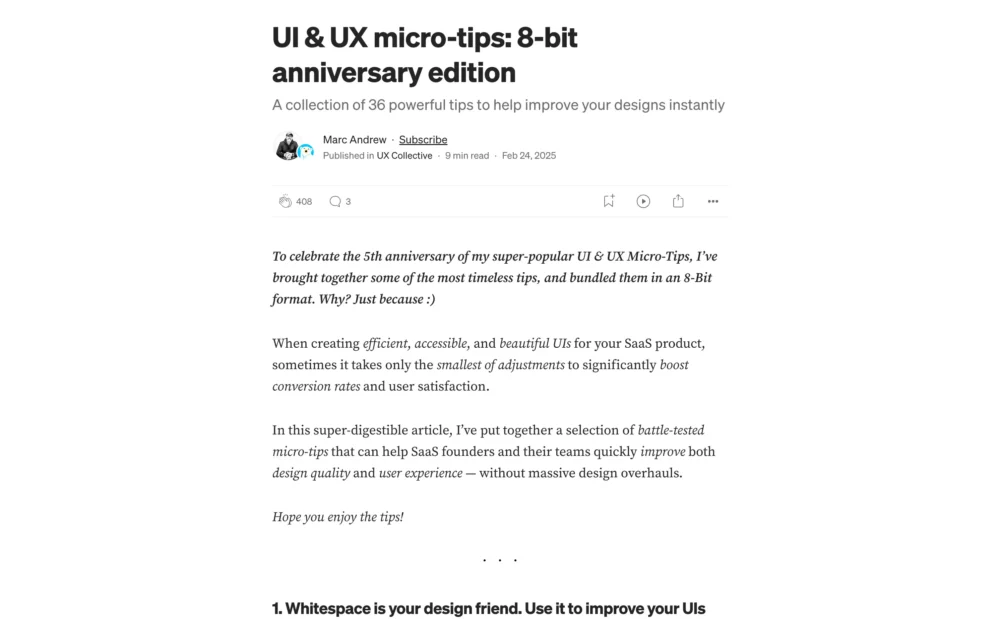 UI & UX Micro-Tips: 8-Bit Anniversary Edition