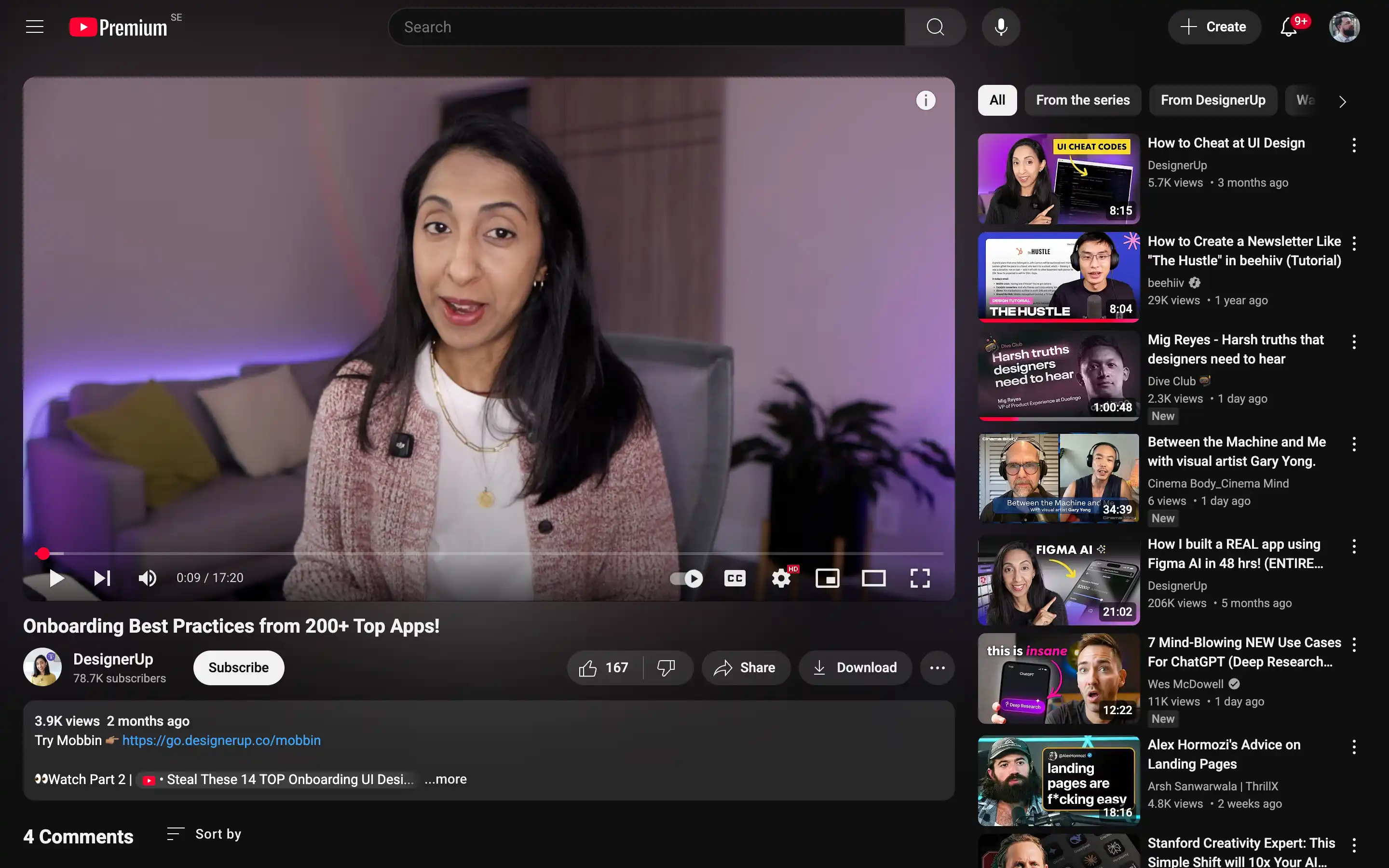 Woman discussing onboarding practices on video