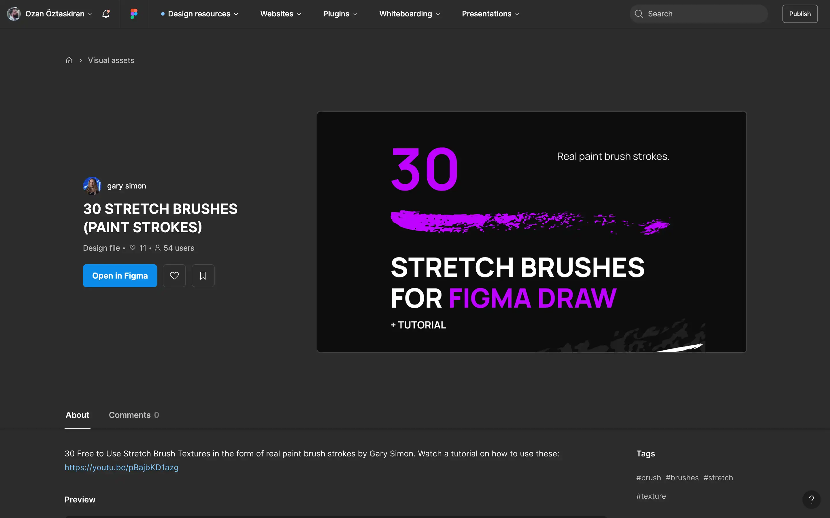 30 stretch brushes for Figma with tutorial