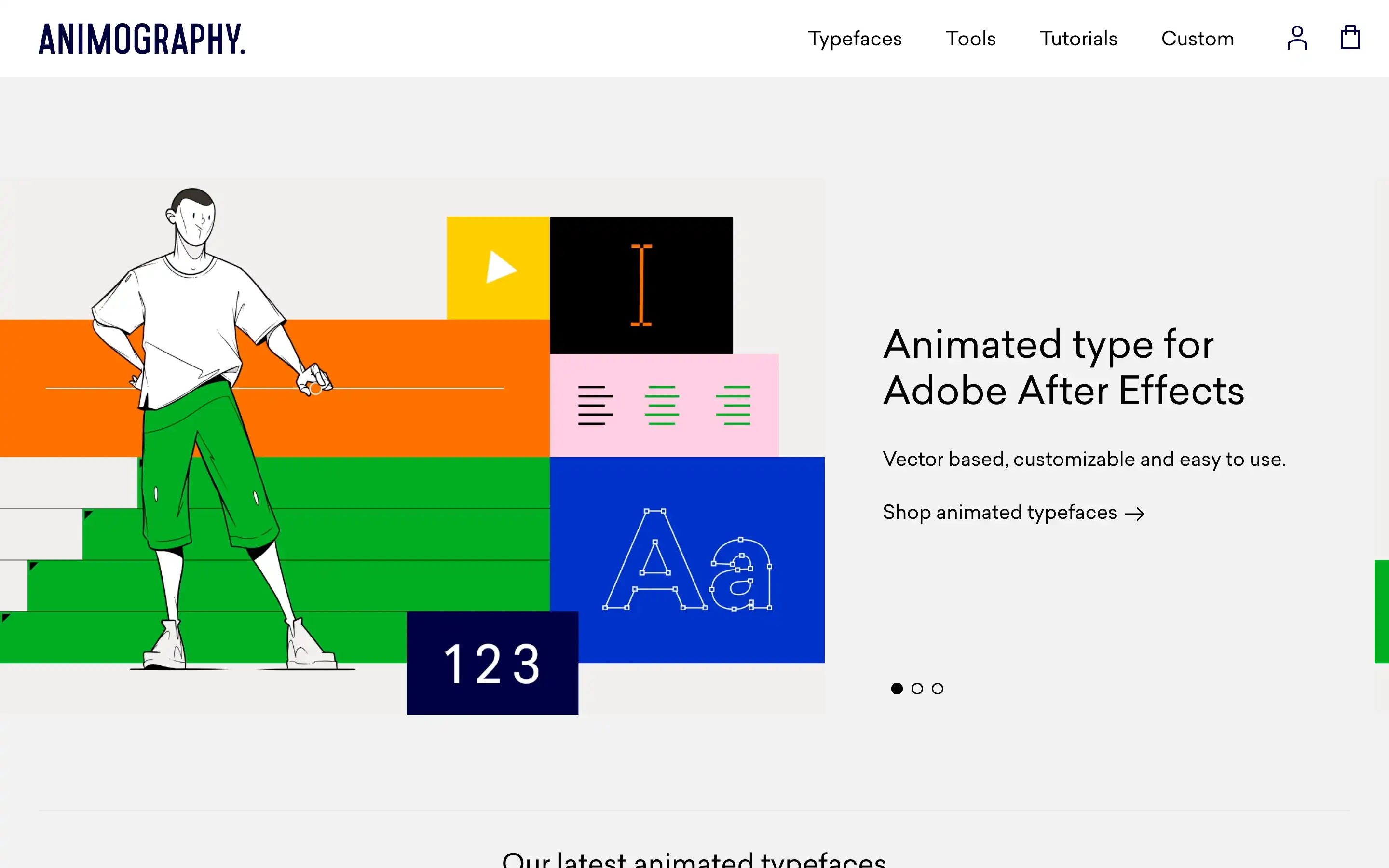 Animated typefaces for Adobe After Effects illustration