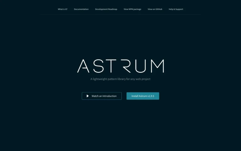 Astrum – A lightweight pattern library for any project