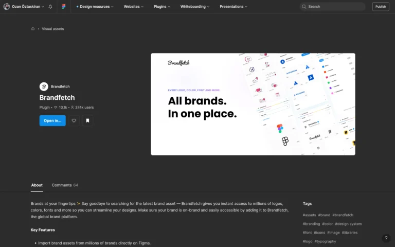 Brandfetch – millions of logos, colors, fonts, and more