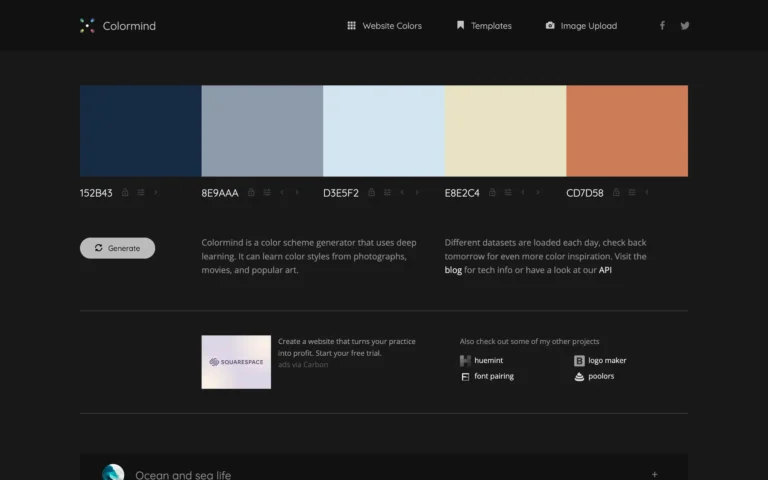 Colormind – the AI powered color palette generator