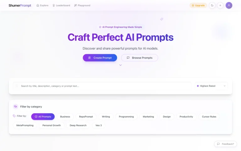 ShumerPrompt – Discover AI Prompts for Better Results